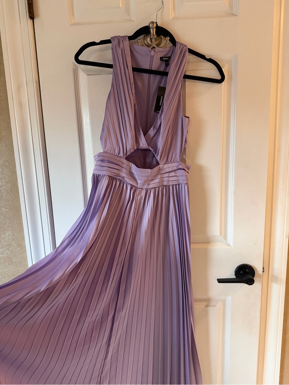 Express Lavender Pleated Maxi Dress
